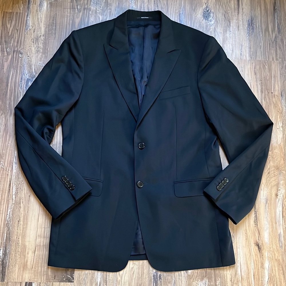 Versace Collection Black Wool Blazer Jacket - image 1